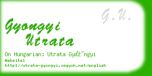 gyongyi utrata business card